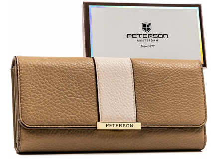 Portfel ze skóry eko RFID PETERSON PTN 006-DN