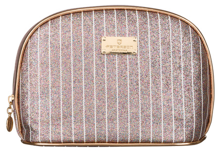 A glittering single-compartment travel cosmetic bag PTN KOS-L01-B L.Pink Peterson