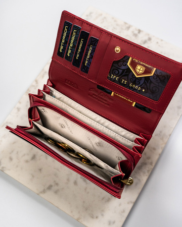 Portfel damski skórzany PTN PH20-1-SH Red