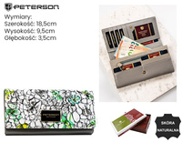 Portfel damski skóra+PU PH27-LFL Green