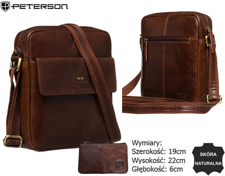 Torba skórzana + Etui PTN 719-TUM Brown