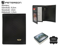PETERSON PTN 324-CA-6617 BLAC RFID leather wallet