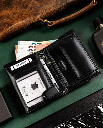 Gift set: leather wallet and key ring ROVICKY R-SET-M-N4-KCS