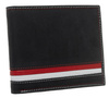 Leather Wallet N992-MHD-L Black-Red-White