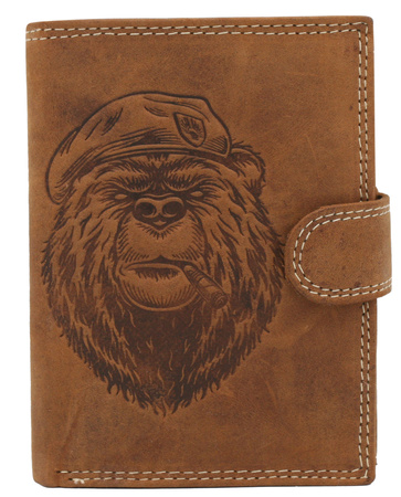 RFID leather wallet Always Wild N4L-CHM-BEAR-2