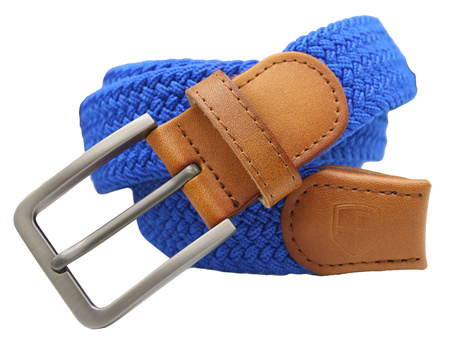 Pasek parciany z elementami skórzanymi PTN PAR-S-115 BU-CA