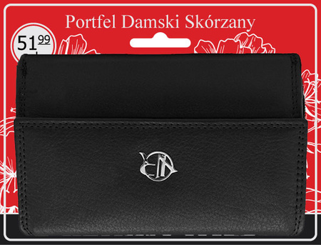 Portfel damski skórzany na blistrze R-D1511-NCD-BL Black