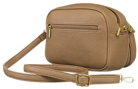 Set: handbag + pouch made from pebbled eco-leather PU R-KP-16-DN D.Beige