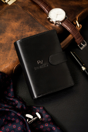 Leather wallet RV-7680278-5-L-BCA Black