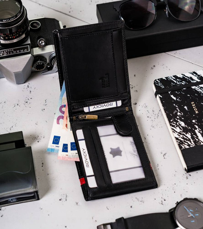 Portfel męski skórzany PTN N61-VTP BL-RED