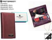 Portfel damski skóra naturalna+PU PTN PS1431-HNL Purple