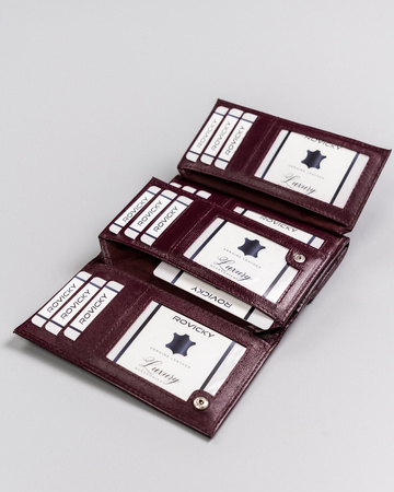 Portfel damski skórzany R-RD-40-GCL Plum