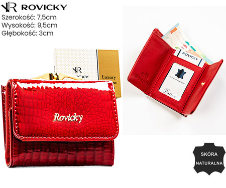 Portfel damski skórzany RH-32-1-RS Red