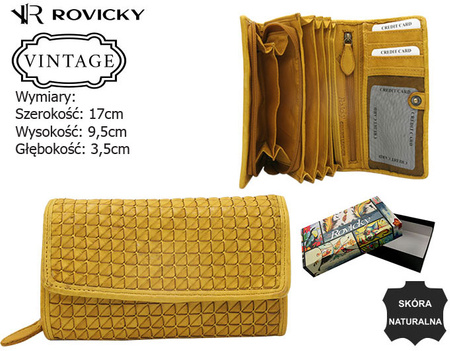 Portfel damski skórzany R-N22-ZPT Yellow