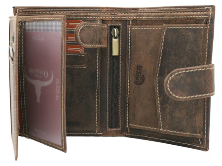 Portfel męski skórzany RM-04L-BAW BROWN