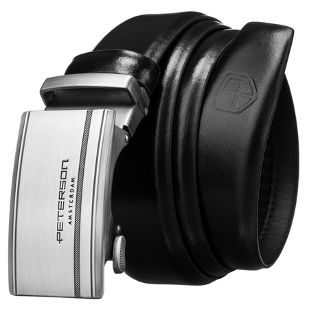 Pasek automat skórzany PTN A006 Black