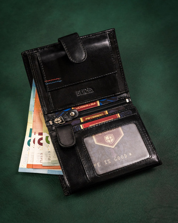 Zestaw prezentowy: skórzany portfel i brelok PETERSON PTN SET-M-1549L-KCS