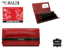 Portfel damski skórzany na blistrze H24-2-SH9-BL Red