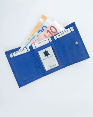 Portfel damski skórzany R-18-LFN R.Blue