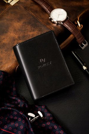 Leather wallet RV-7680056-9-BCA Black