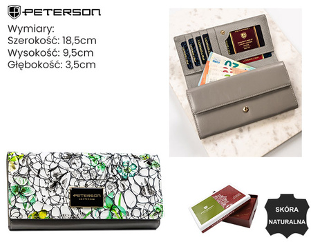 Portfel damski skóra+PU PH22-LFL Green