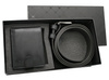 Men's Gift Set: Snap-Closure Wallet and Eco-Leather Belt Rovicky R-N003L-120-PU03 BLACK