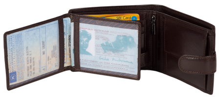 Leather men wallet RFID ROVIKY ROVICKY PC-103L-BAR