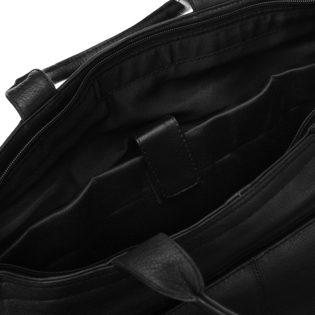 NO LOGO leather laptop bag LAP-15604-NDM-NL