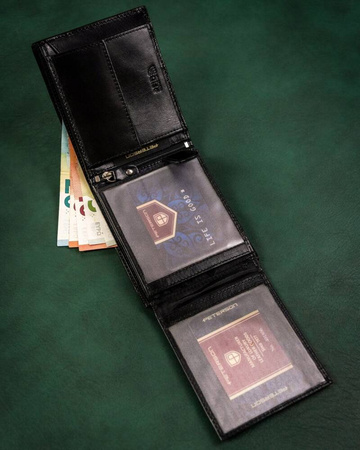 Zestaw prezentowy skórzany portfel i brelok PETERSON PTN SET-M-N992-KCS