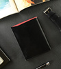 Portfel skórzany RFID RONALDO N4-VT Black+Red