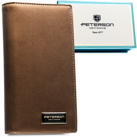 Portfel damski skóra naturalna+PU PTN PS1431-HNL Brown