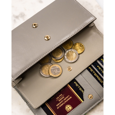 Portfel damski skóra+PU PH22-LFL Green