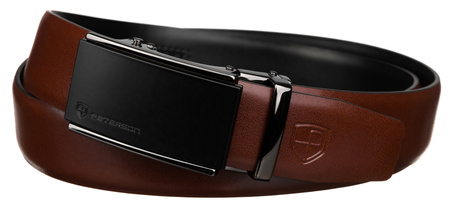 Pasek automat skórzany PTN A017 Brown