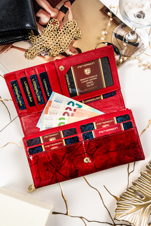 Portfel damski skórzany PTN 42106-BFBC Red