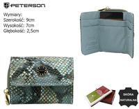 Small Women's Wallet Made of Natural Leather PETERSON PTN 423229-SFL Blue