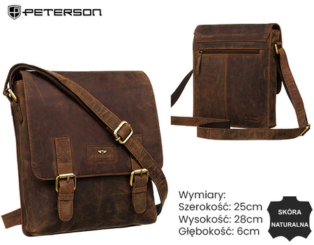 Torba skórzana PTN 996-B-NSH Tan