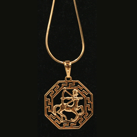 Łańcuszek z wisiorkiem P9-N20 Gold Strzelec