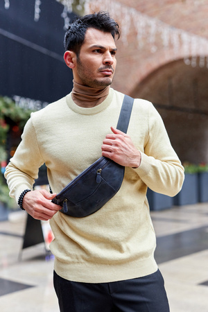 PETERSON men's leather kidney case PTN 2507-HP