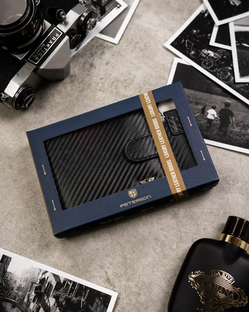 Wallet + Leather Keychain PTN PK5-N992L-6877 Black