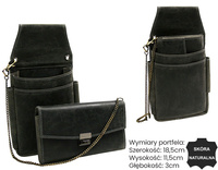 Portfel kelnerski skórzany 253-MHO-NL Anthracite