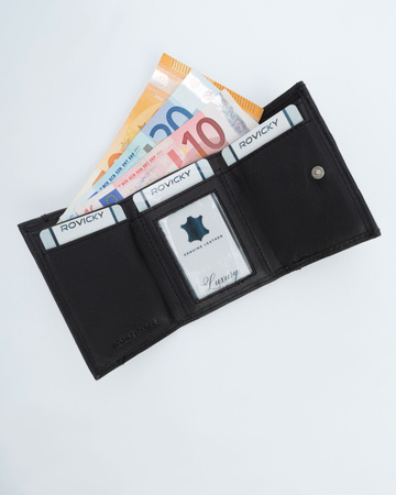 Portfel damski skórzany R-18-LFN Black