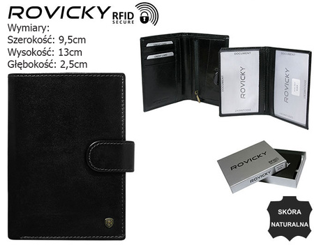 Portfel męski skórzany N74L-RVT BLACK