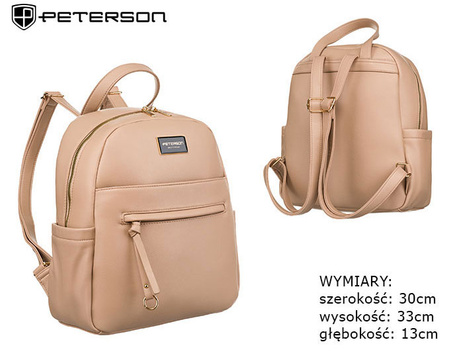 Plecak damski PU PTN T39013 D.Beige