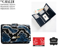 Portfel damski skóra+PU PX23-DNH D.Blue