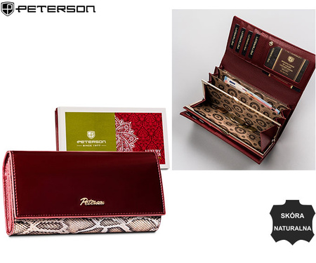 Leather wallet RFID PETERSON PTN BS-490