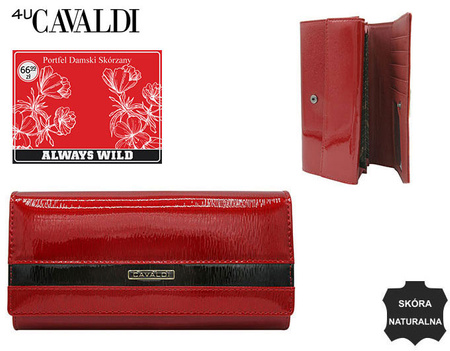 Portfel damski skórzany na blistrze H22-2-SH9-BL Red