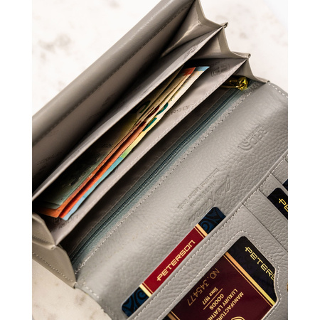 Portfel damski skóra+PU PH22-LFL Green