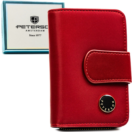 Portfel damski skóra naturalna+PU PTN PS115-HNL Red