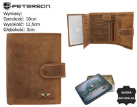 Portfel skórzany PTN 339Z Cognac