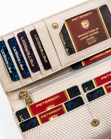 Leather wallet RFID PETERSON PTN 421028-SBR